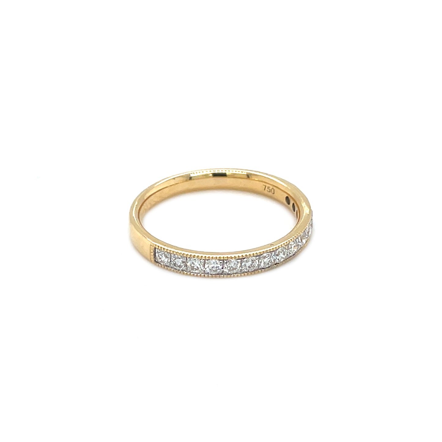 18ct Yellow Gold Diamond Half Eternity Ring (M)
