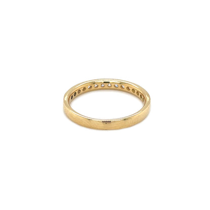 18ct Yellow Gold Diamond Half Eternity Ring (M)