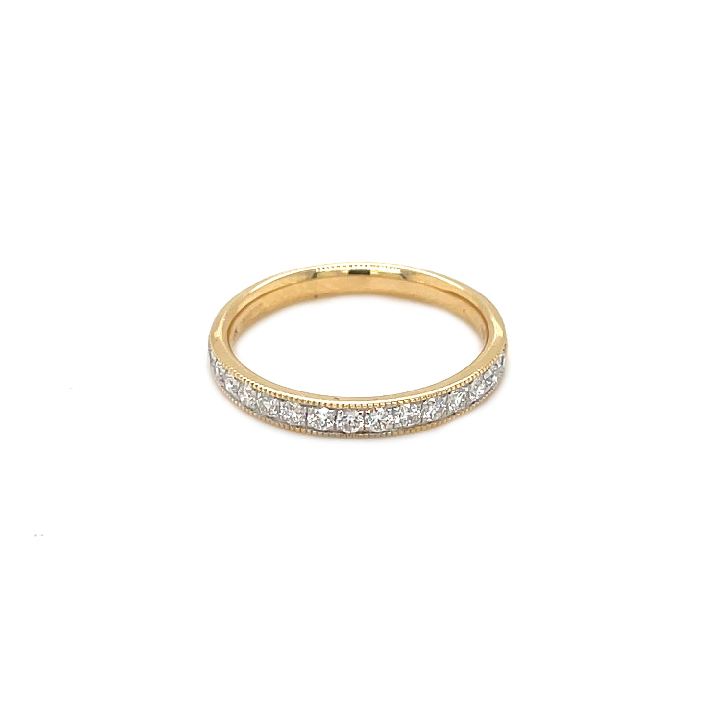 18ct Yellow Gold Diamond Half Eternity Ring (M)