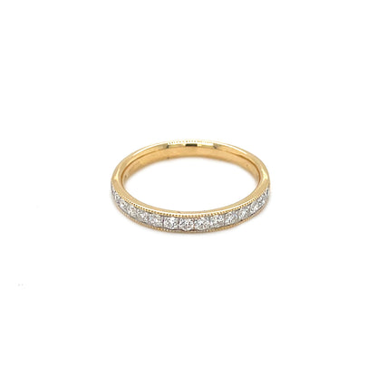 18ct Yellow Gold Diamond Half Eternity Ring (M)