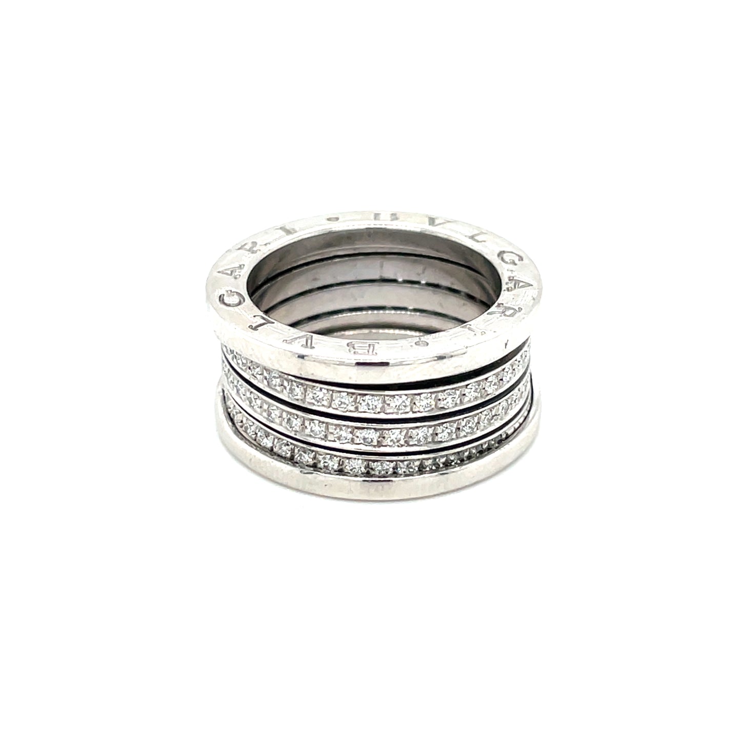18ct White Gold Bvlgari B.Zero1 Diamond Ring (O)
