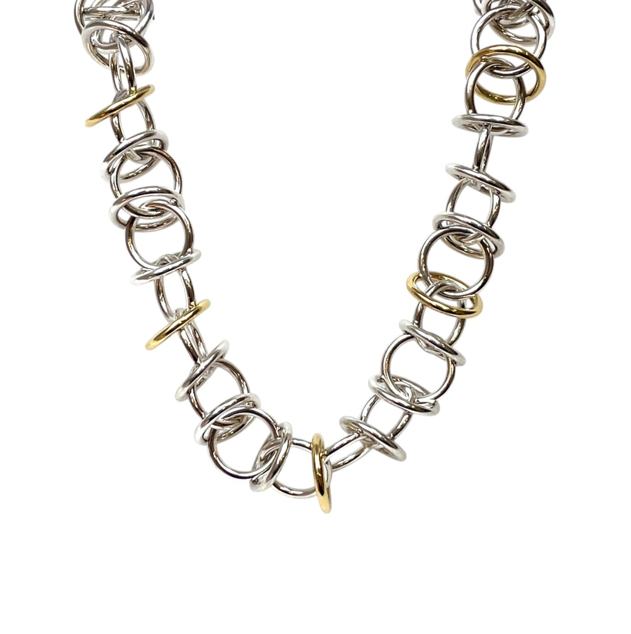 Silver & 18ct Yellow Gold Tiffany & Co. Paloma Picasso Link Necklace (16")