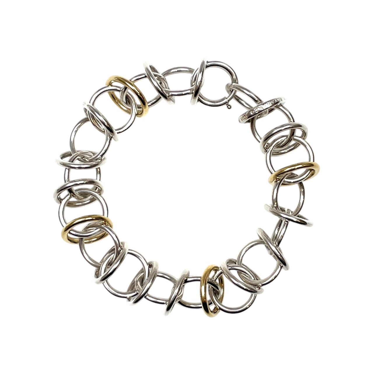 Silver & 18ct Yellow Gold Tiffany & Co. Paloma Picasso Link Bracelet (8")