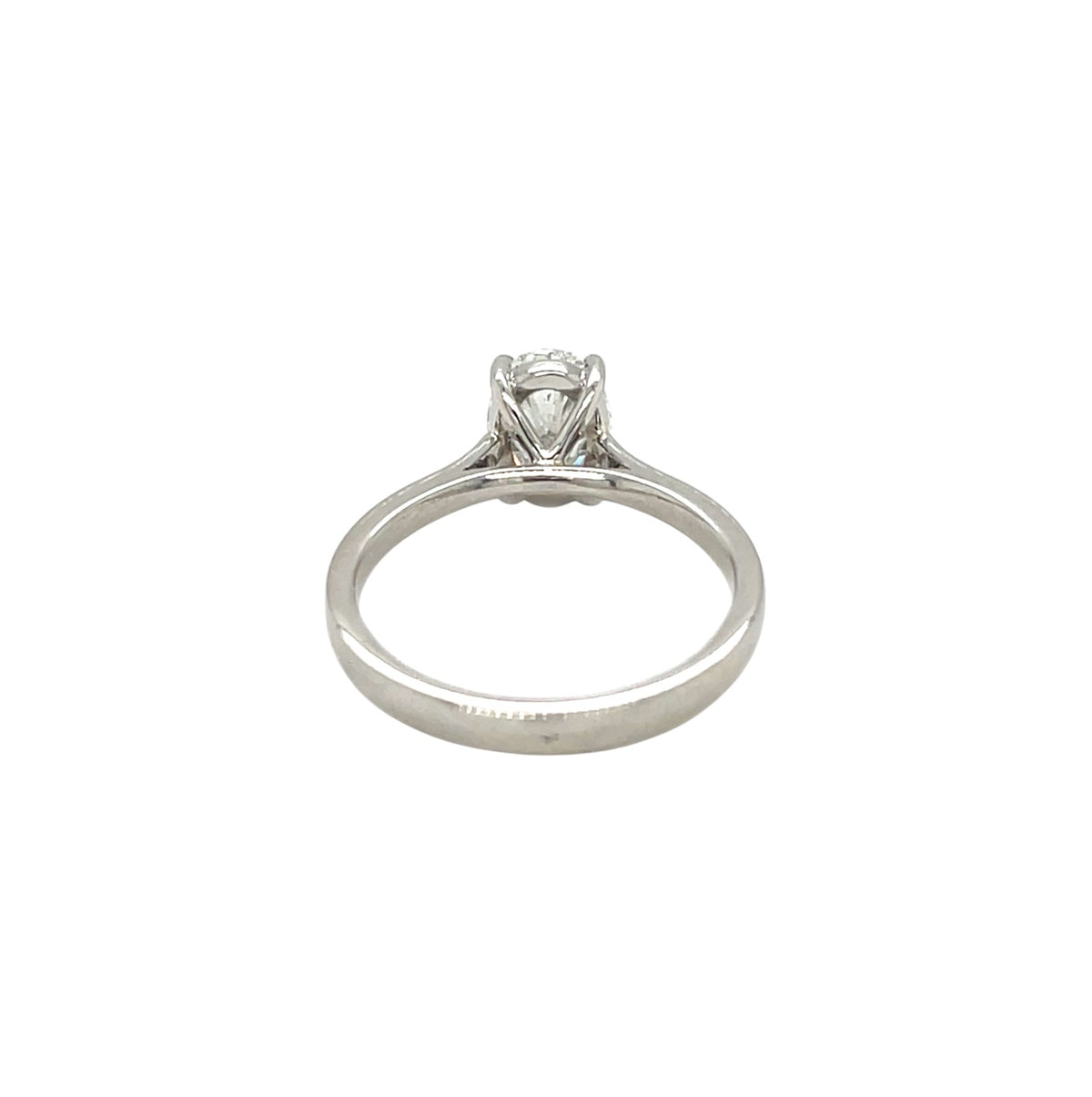 Platinum Oval Diamond Solitaire Ring (L1/2)