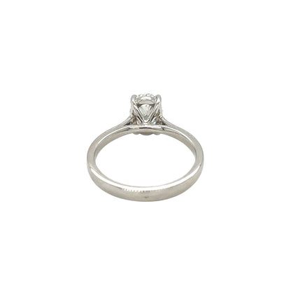 Platinum Oval Diamond Solitaire Ring (L1/2)