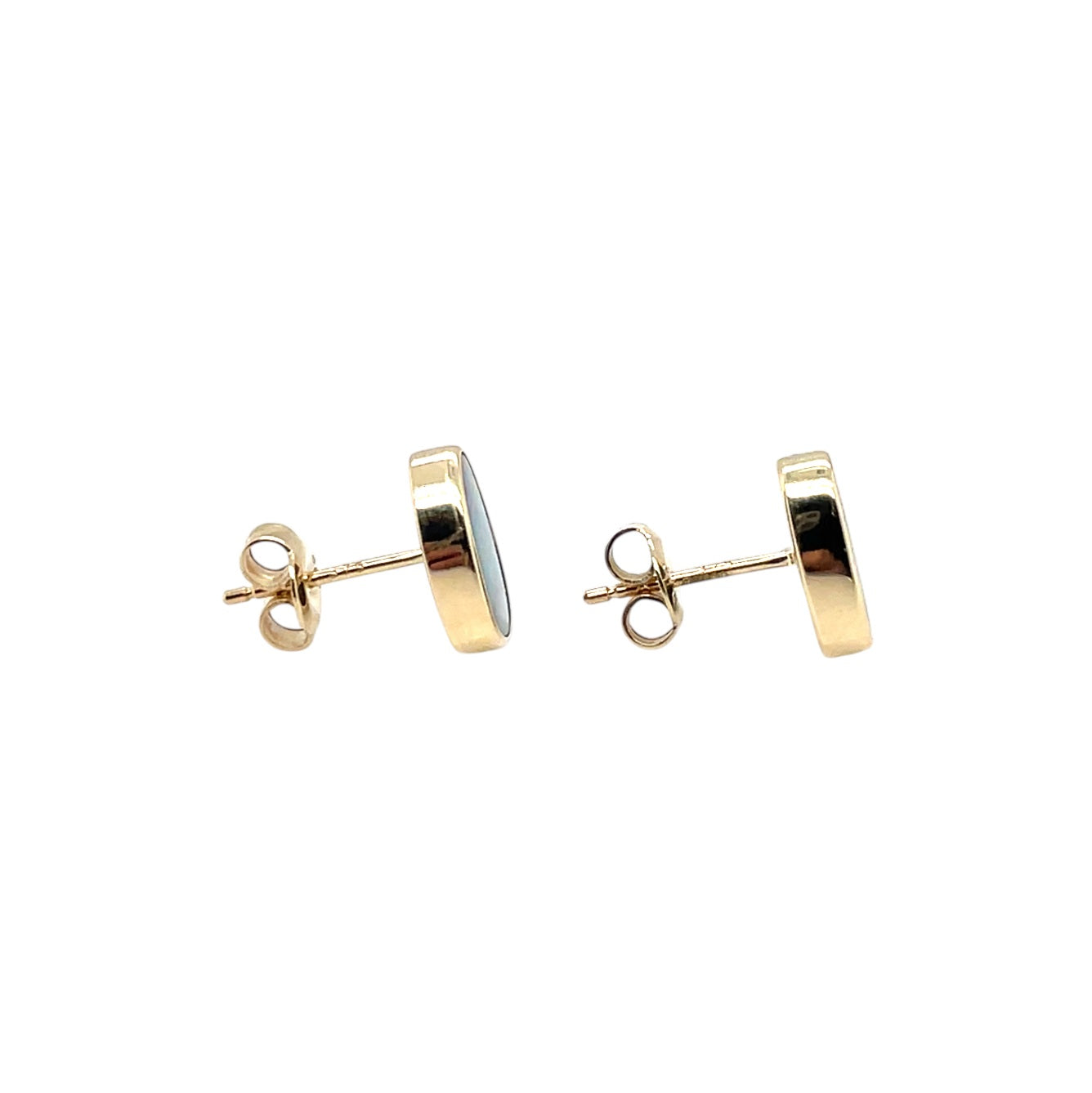 9ct Yellow Gold Freeform Doublet Opal Stud Earrings