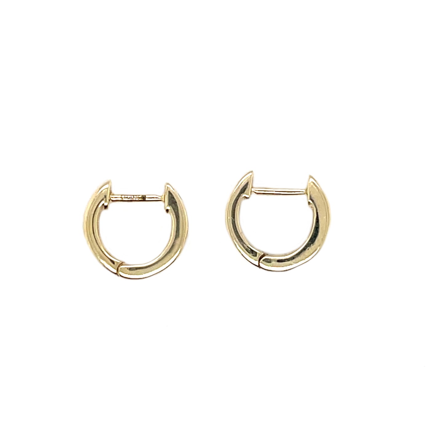 9ct Yellow Gold Diamond Huggie Hoop Earrings