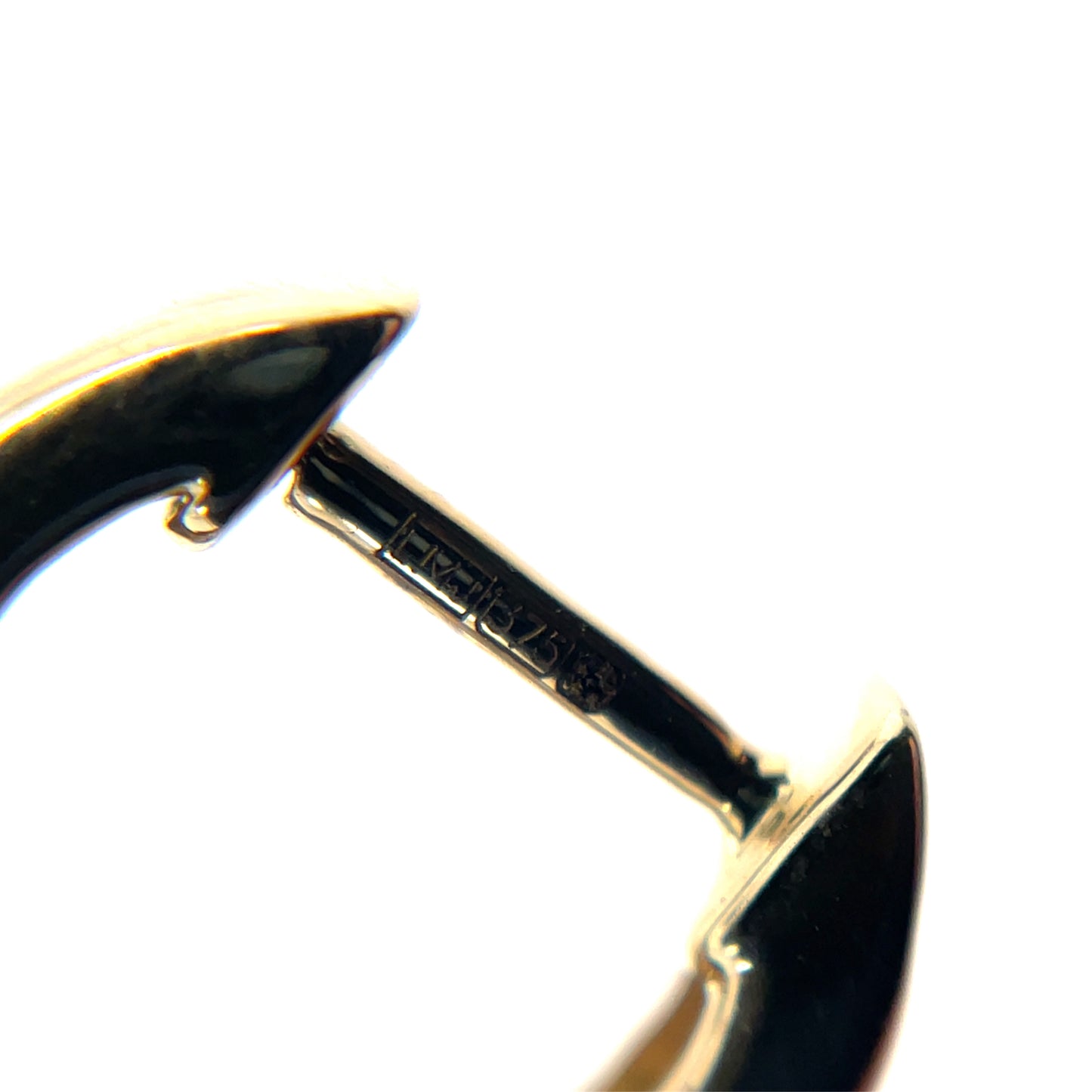 9ct Yellow Gold Diamond Huggie Hoop Earrings