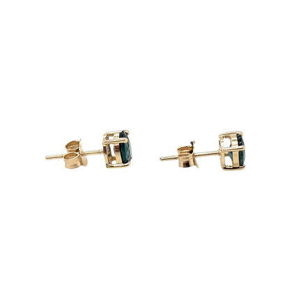 9ct Yellow Gold Sapphire Stud Earring