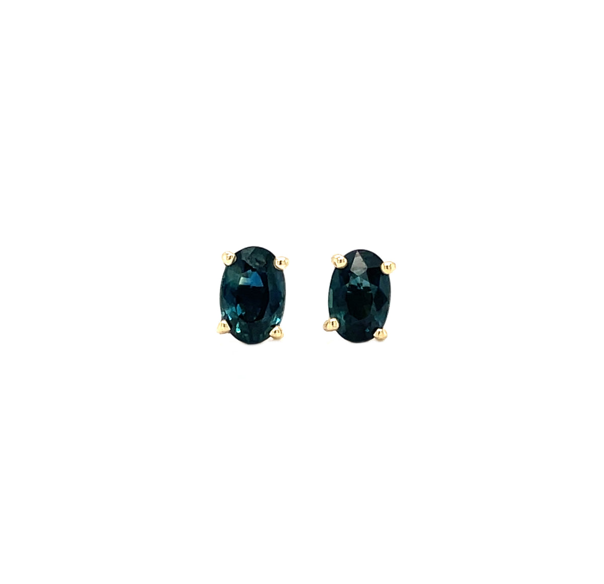 9ct Yellow Gold Sapphire Stud Earring