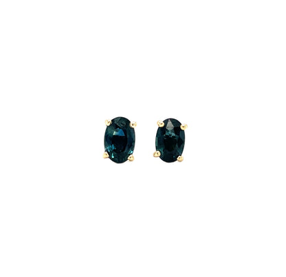9ct Yellow Gold Sapphire Stud Earring