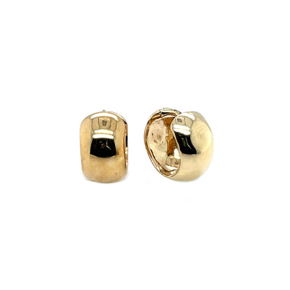 9ct Yellow Gold Polished Huggy Hoop Earrings