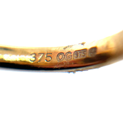 9ct Yellow Gold Freeform Opal Doublet Ring (O)