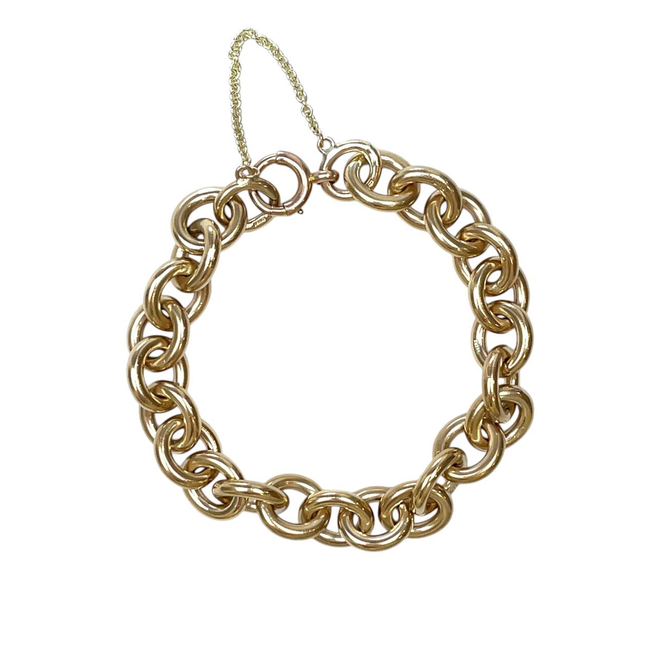 9ct Yellow Gold Belcher Bracelet (7")