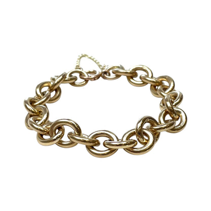 9ct Yellow Gold Belcher Bracelet (7")