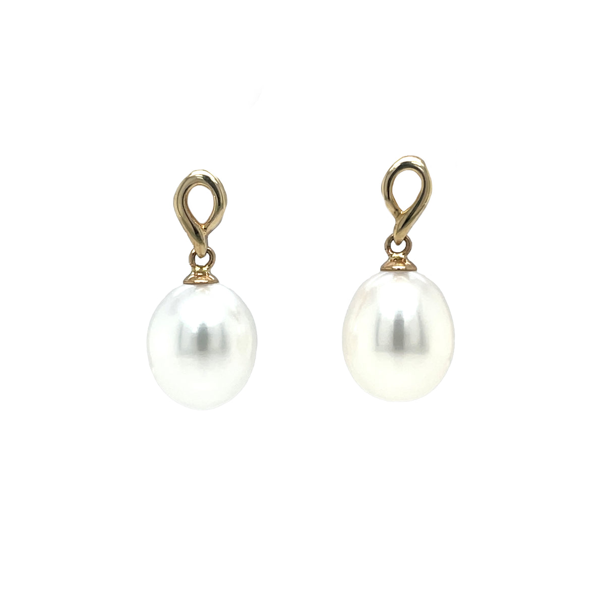 9ct Yellow Gold Cultured Pearl Drop Earrings