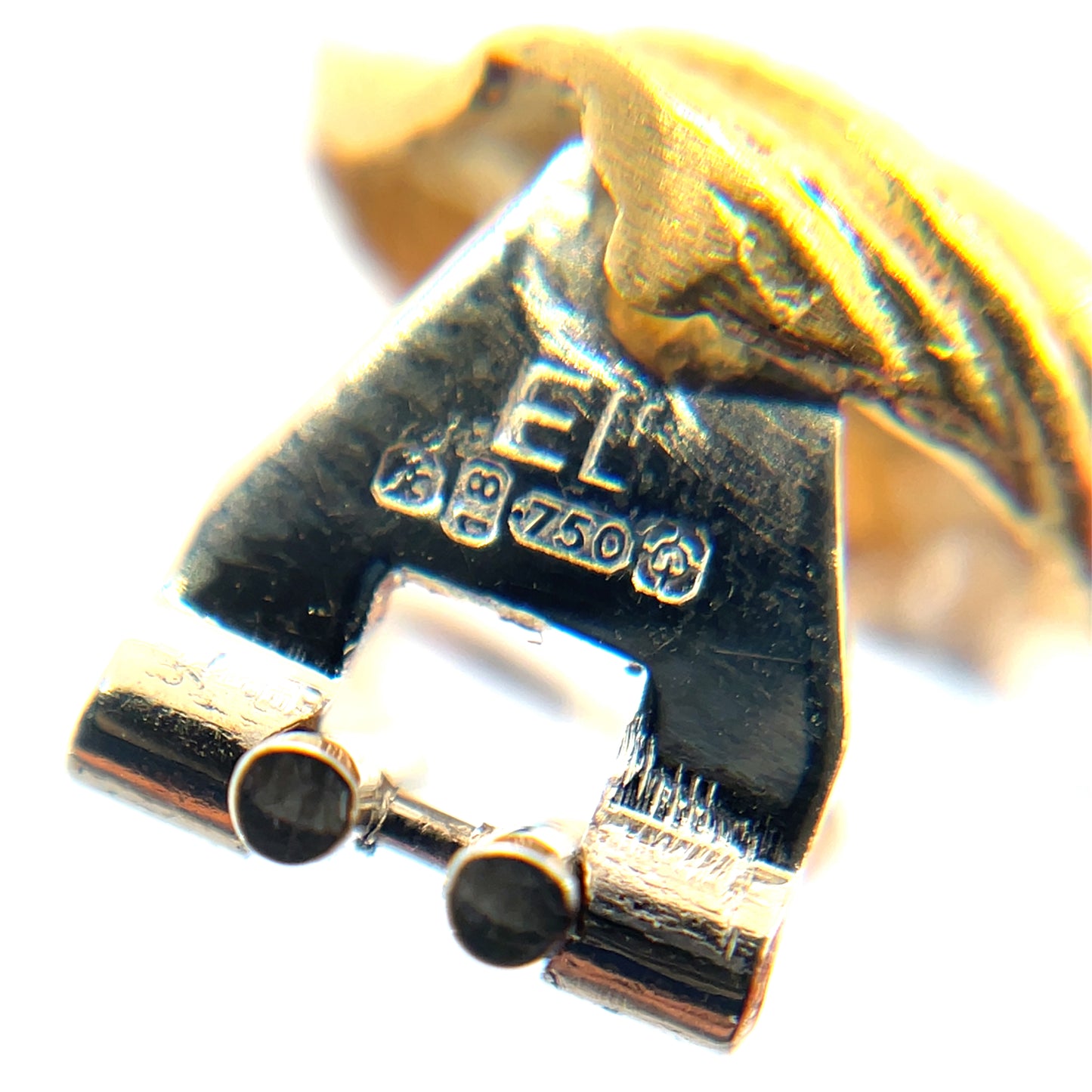 18ct Yellow Gold Feather Design Clip-On Earrings