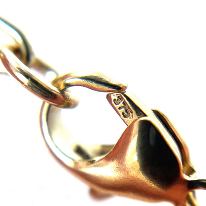 9ct Yellow Gold Rounded Paperclip Link Bracelet (7.5")