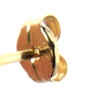 9ct Yellow Gold Onyx Flower Stud Earrings
