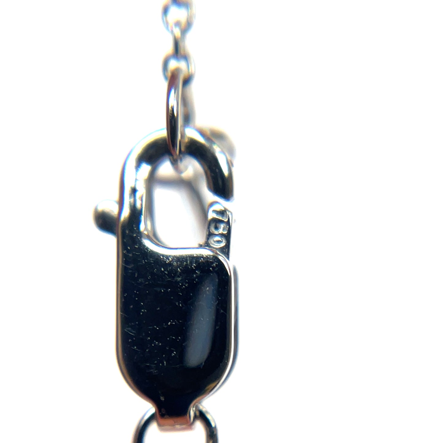 18ct White Gold Diamond Polish & Set Pendant & Chain (17–18")