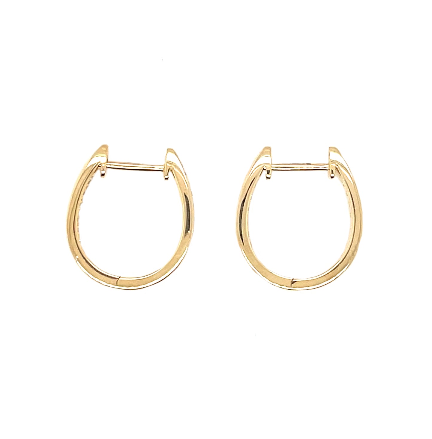 9ct Yellow Gold Graduating Diamond Hoop Earrings