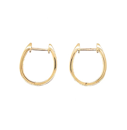 9ct Yellow Gold Graduating Diamond Hoop Earrings