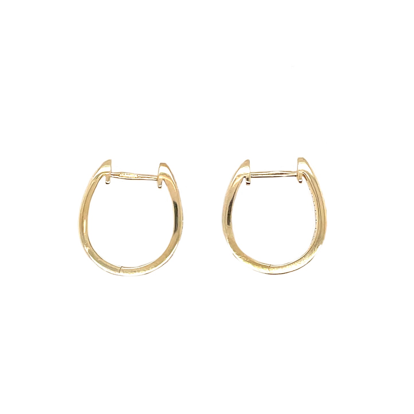 9ct Yellow Gold Diamond Set Graduated Hoops