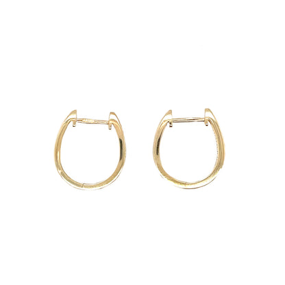 9ct Yellow Gold Diamond Set Graduated Hoops