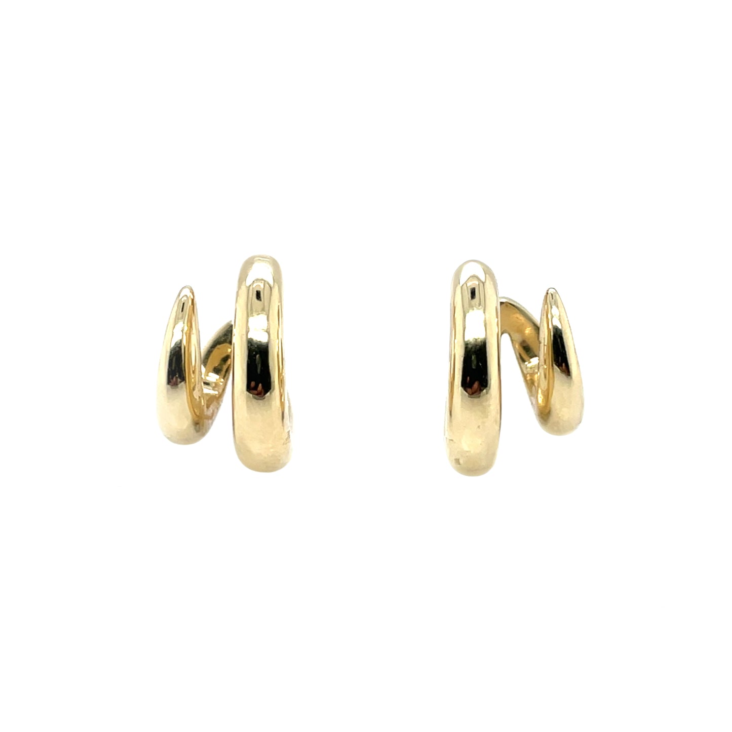 9ct Yellow Gold Curve Hoop Earrings