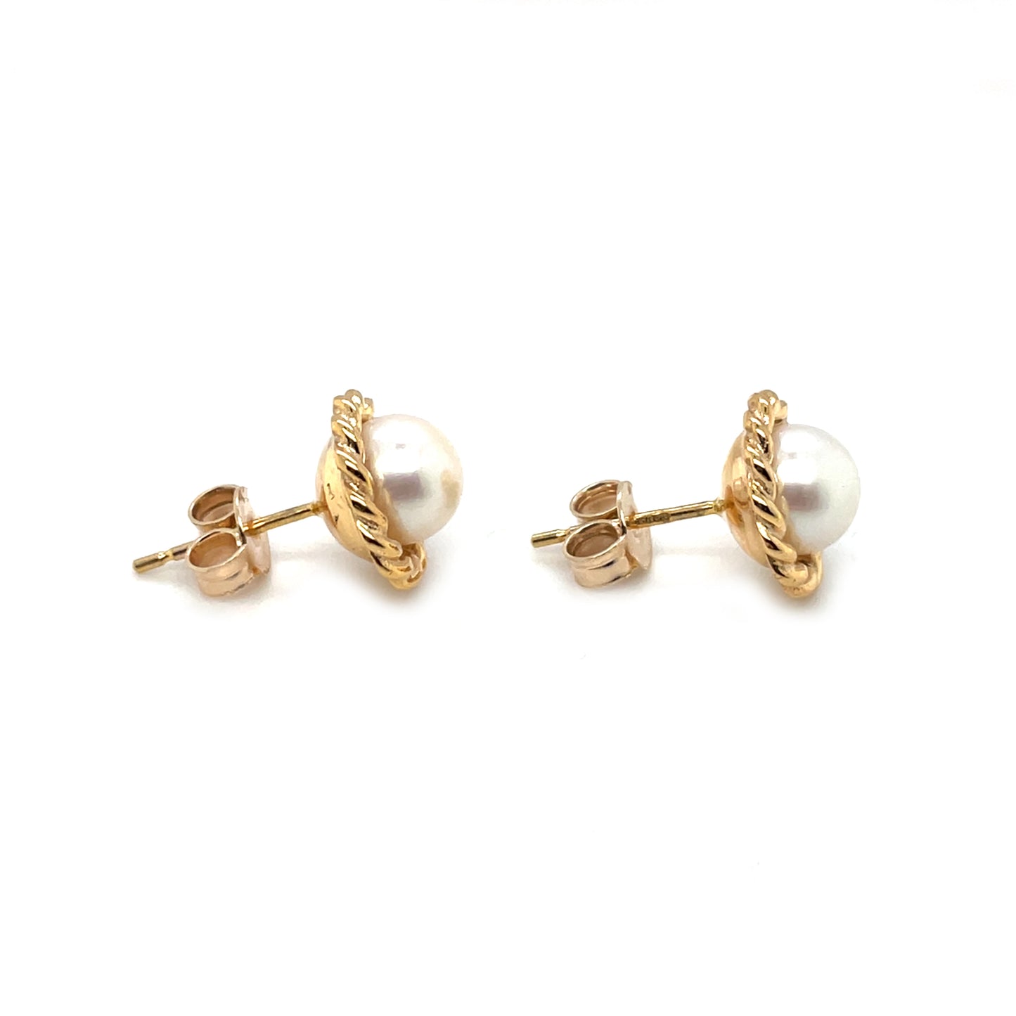 9ct Yellow Gold Freshwater Pearl Stud Earrings