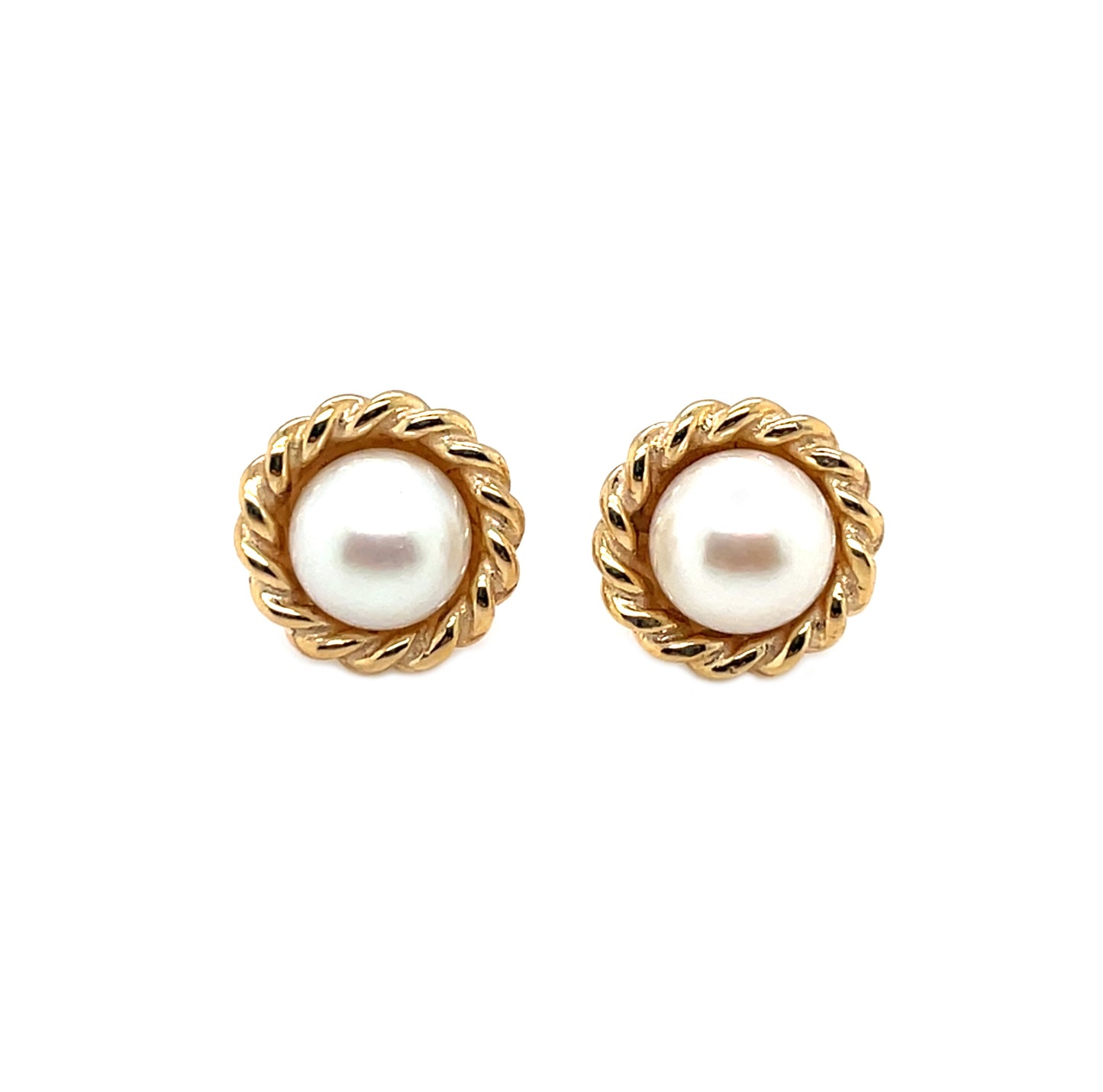 9ct Yellow Gold Freshwater Pearl Stud Earrings