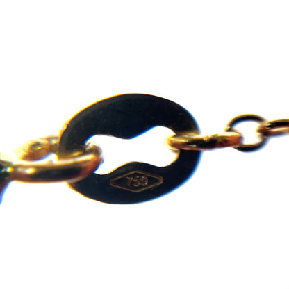 18ct Yellow Gold Malachite Clover Bracelet (7")