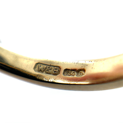 18ct Yellow Gold & Platinum Oval Diamond Single Stone Ring (M1/2)