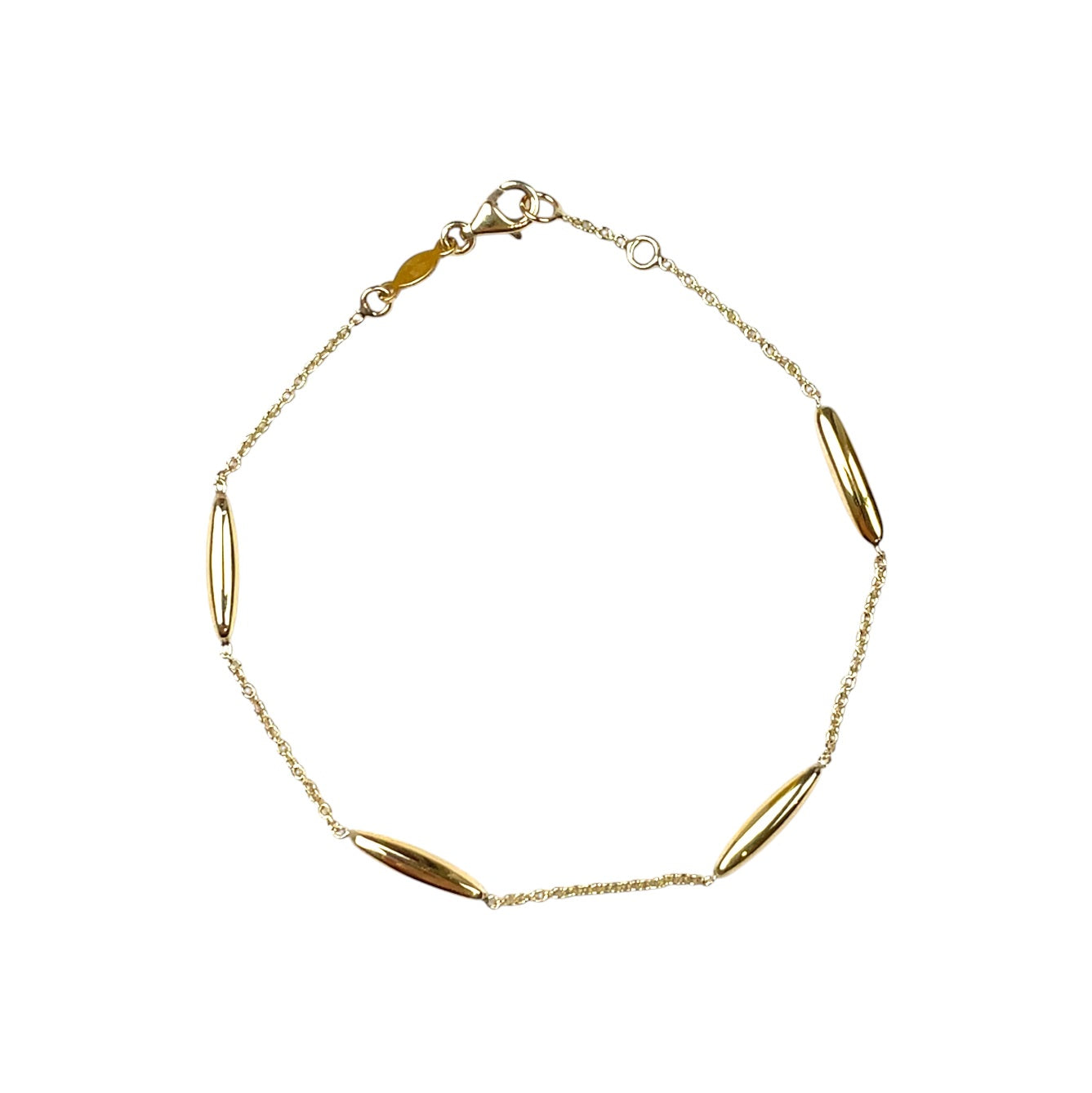 9ct Yellow Gold Marquise Bracelet (7.5")