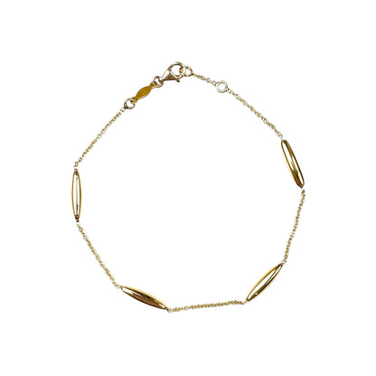 9ct Yellow Gold Marquise Bracelet (7.5")