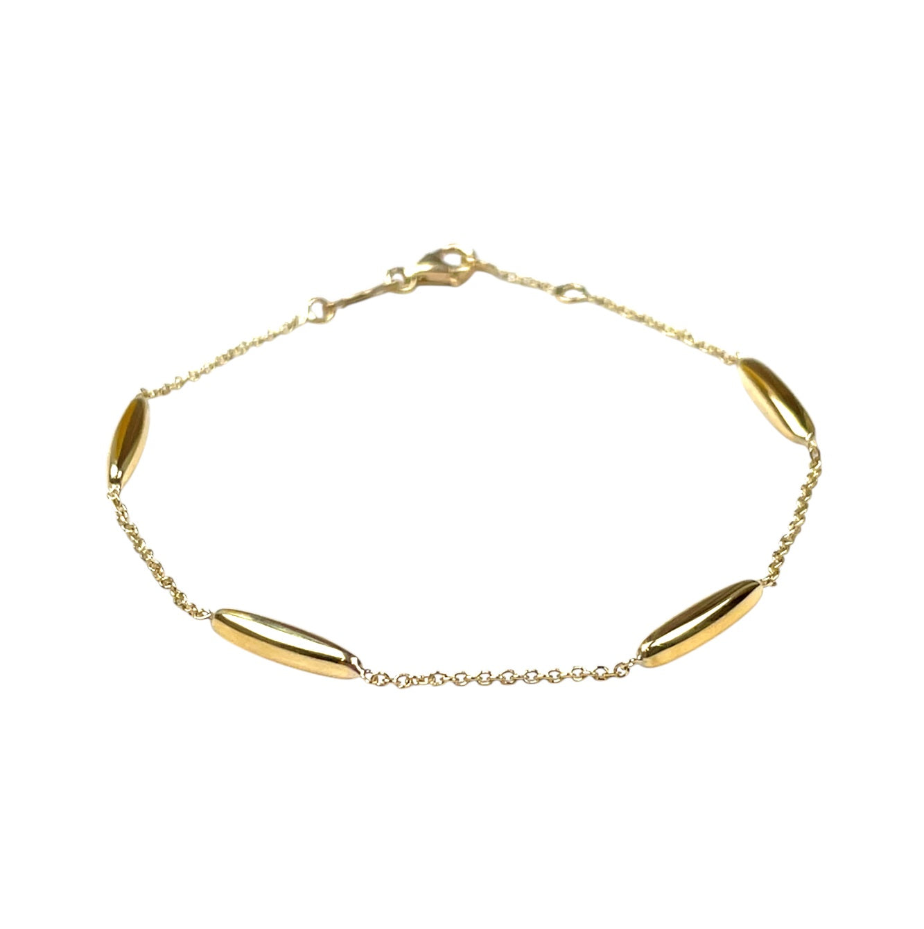 9ct Yellow Gold Marquise Bracelet (7.5")