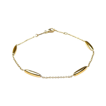 9ct Yellow Gold Marquise Bracelet (7.5")