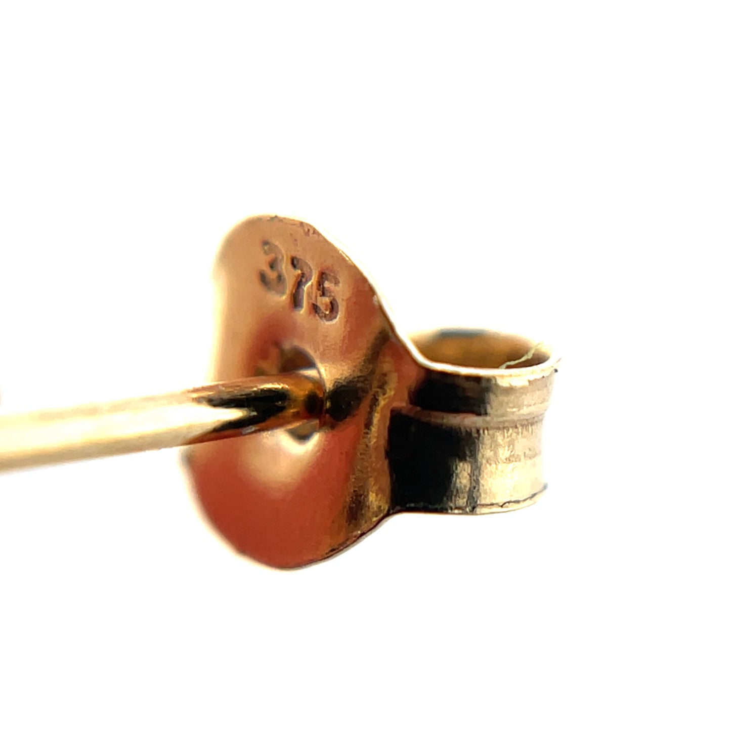 9ct Yellow Gold Sapphire Rubover Stud Earrings