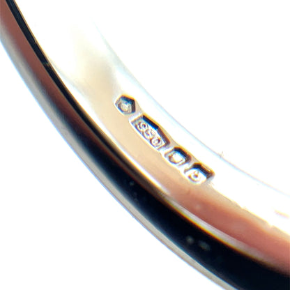 Platinum Diamond & Sapphire Channel Set Ring (Q)