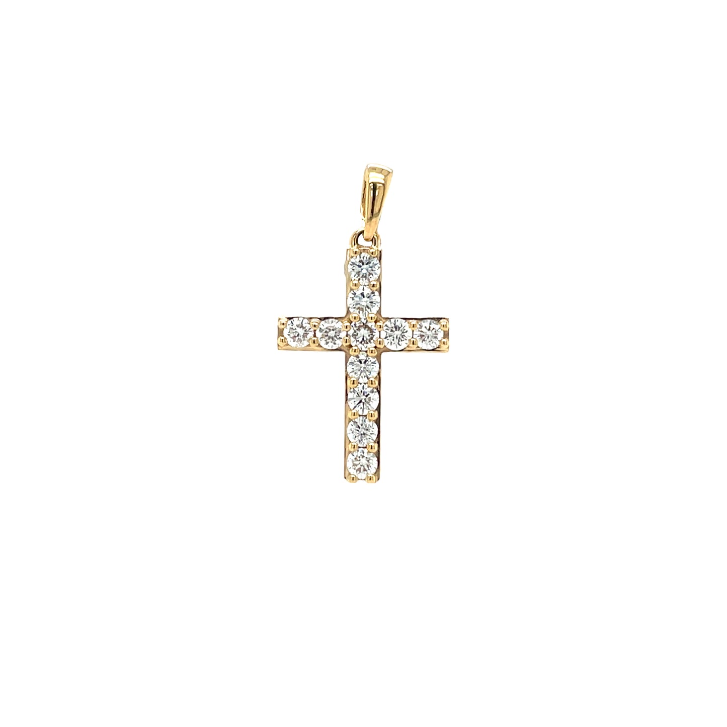 18ct Yellow Gold Diamond Cross Pendant