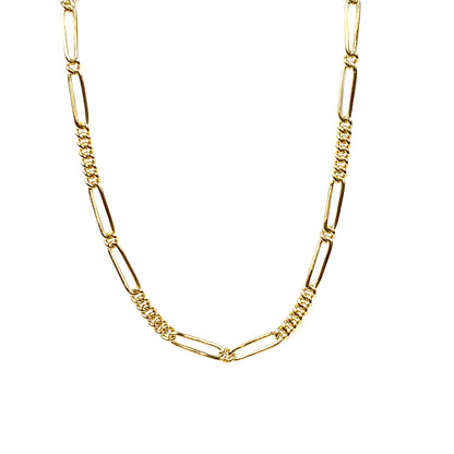 18ct Yellow Gold Fancy Figaro Chain (22")