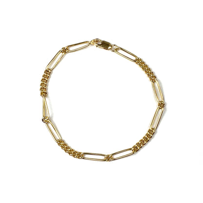 18ct Yellow Gold Fancy Figaro Bracelet (8.5")