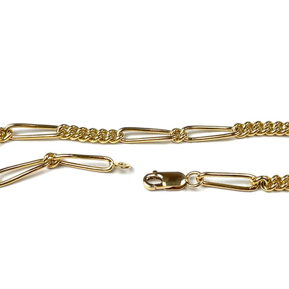 18ct Yellow Gold Fancy Figaro Bracelet (8.5")