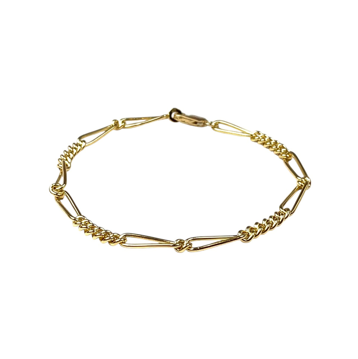 18ct Yellow Gold Fancy Figaro Bracelet (8.5")