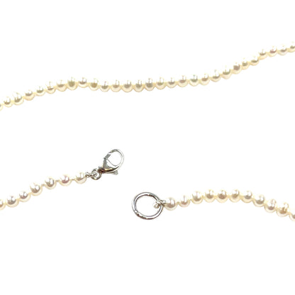 Silver Freshwater White Pearl Necklace (16")