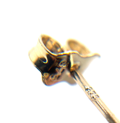 9ct Yellow Gold Nautical Wheel Stud Earrings