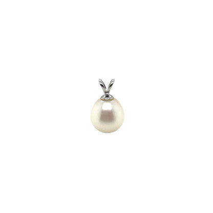 9ct White Gold Freshwater Pearl Drop Pendant