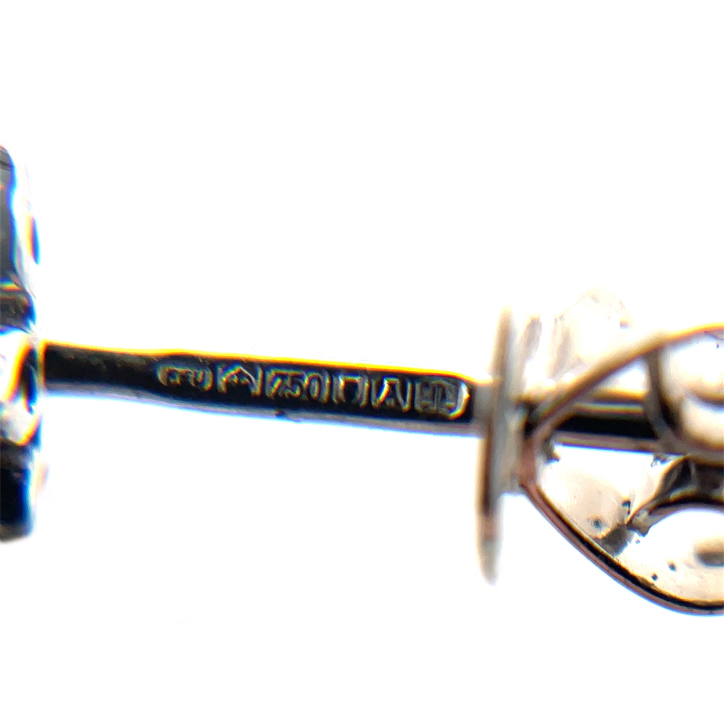 18ct White Gold Aquamarine & Diamond Drop Stud Earrings