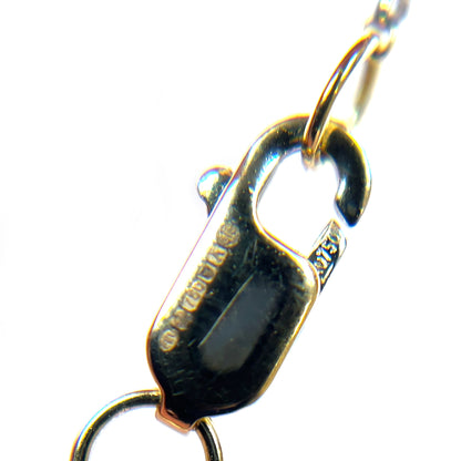 18ct Yellow & White Gold Atom Diamond Pendant & Chain (18")