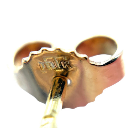 18ct Yellow Gold Diamond Flower Stud Earrings